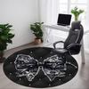 1pc Black Lace Bow Chair Carpet for Office, Non-slip, Soft and Durable Office Rug for  Decoration, Perfect for Office Yy251229149