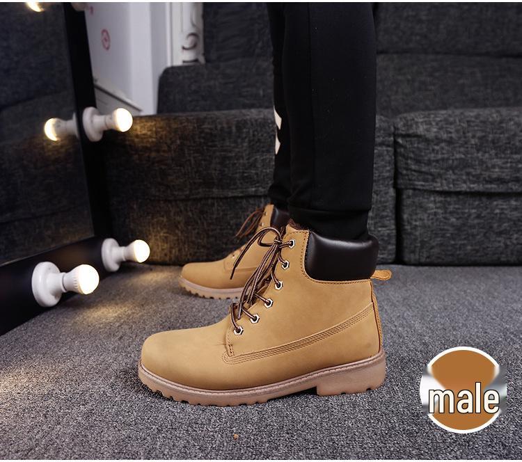 Men's High-Top Martin Boots, British Style, Plus Velvet, Large Size - Women's Retro Ankle Boots, G-3 G2