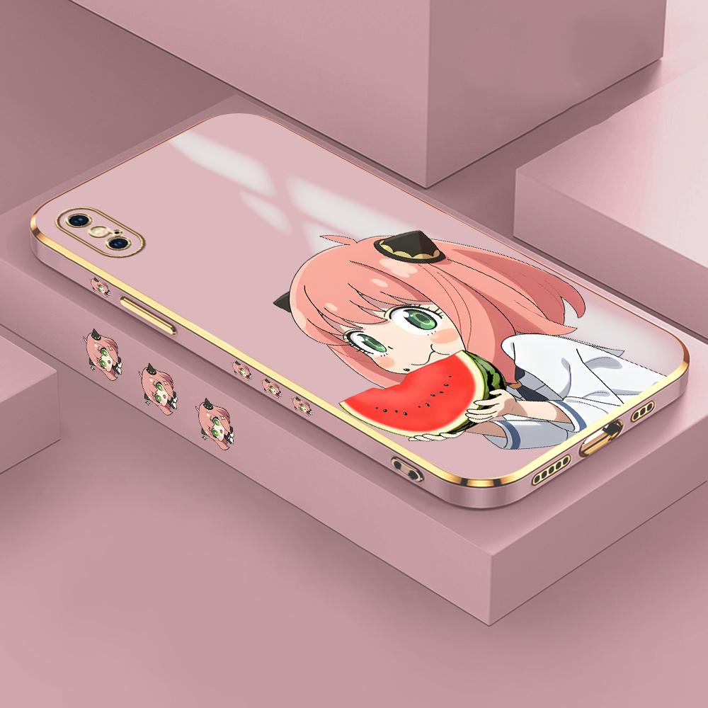 Lovely Anya Pattern Case for iPhone 11 12 13 14 15 Pro Max Phone Cover for Samsung Galaxy A51 A12 A32 A52 Xiaomi Redmi 10 10C Casing