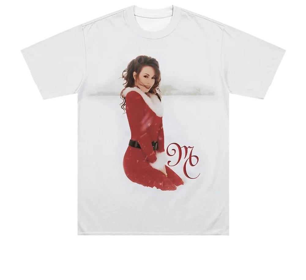 

Classic Retro Fashion Tee Mariah Carey Christmas Time Tour Merch 30th Anniversary TShirt Y2K Harajuku High Quality Top Unisex S