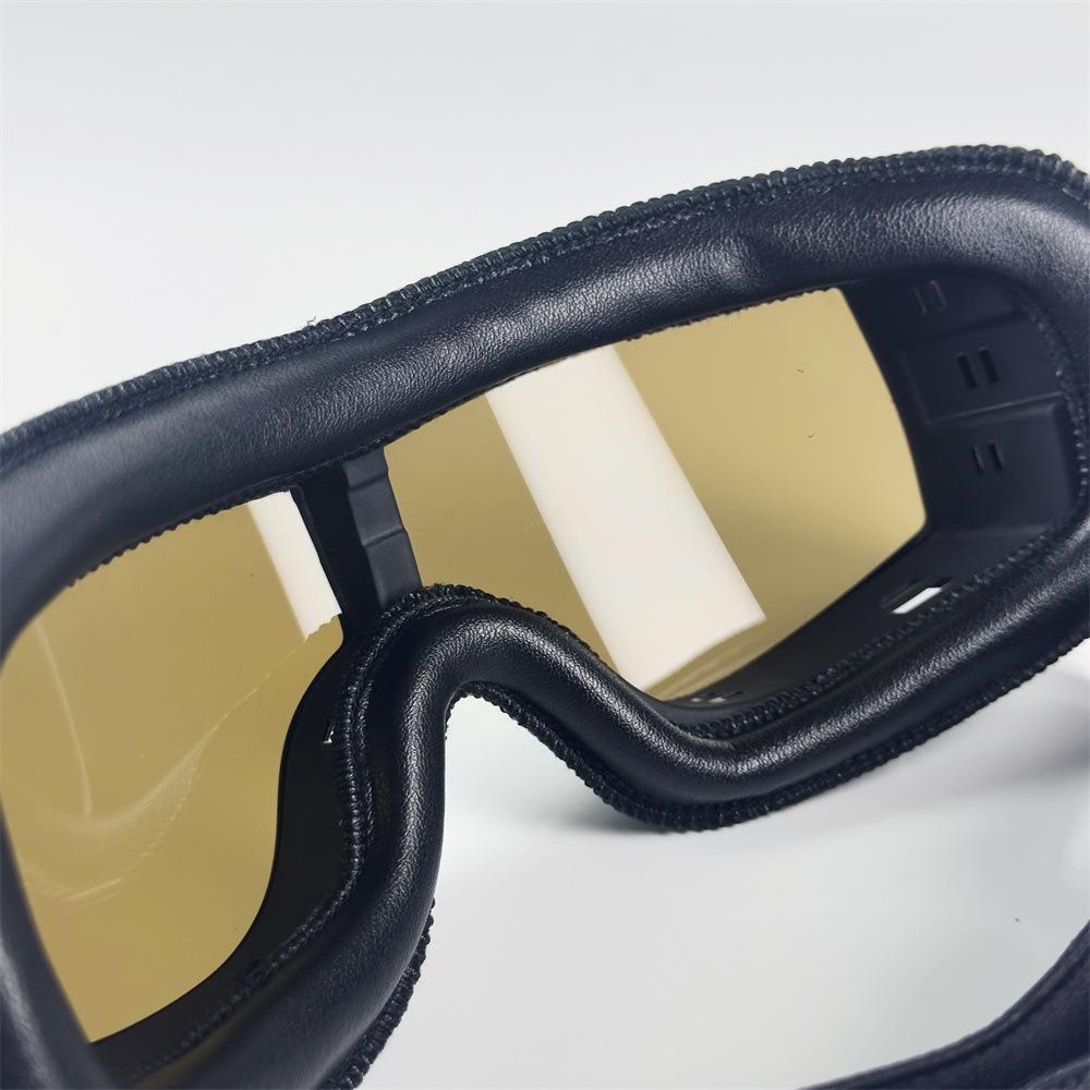 Vintage Style Riding Goggles - Windproof Anti-Dust Protective Eyewear for Motorcycle, Scooter, Cycling