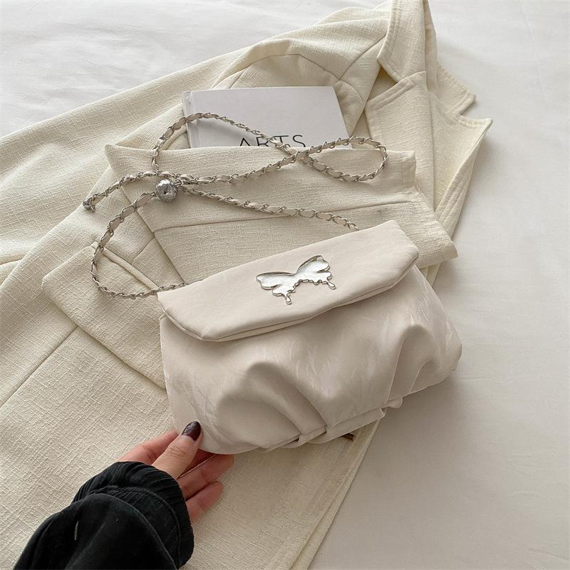 

Beautiful bag women s 2024 new personality simple niche summer casual fashion chain single shoulder crossbody small square bag білий