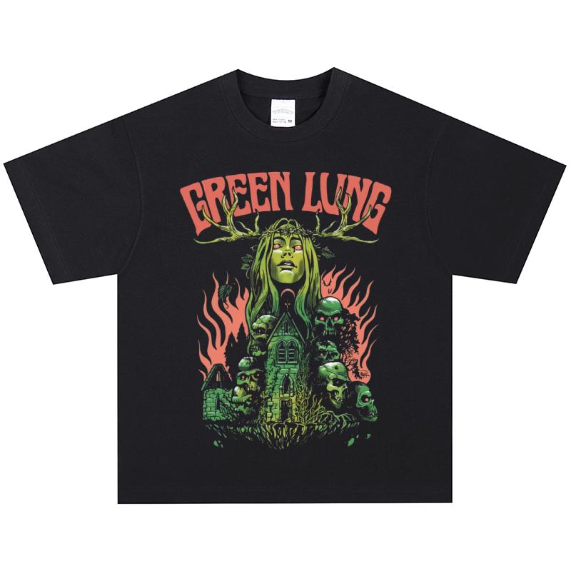 Green Lung T-Shirt, Soft Fabric Casual Daily Wear XXL