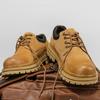 New autumn leather low-top Martin boots casual leather shoes retro platform heightening big head shoes
