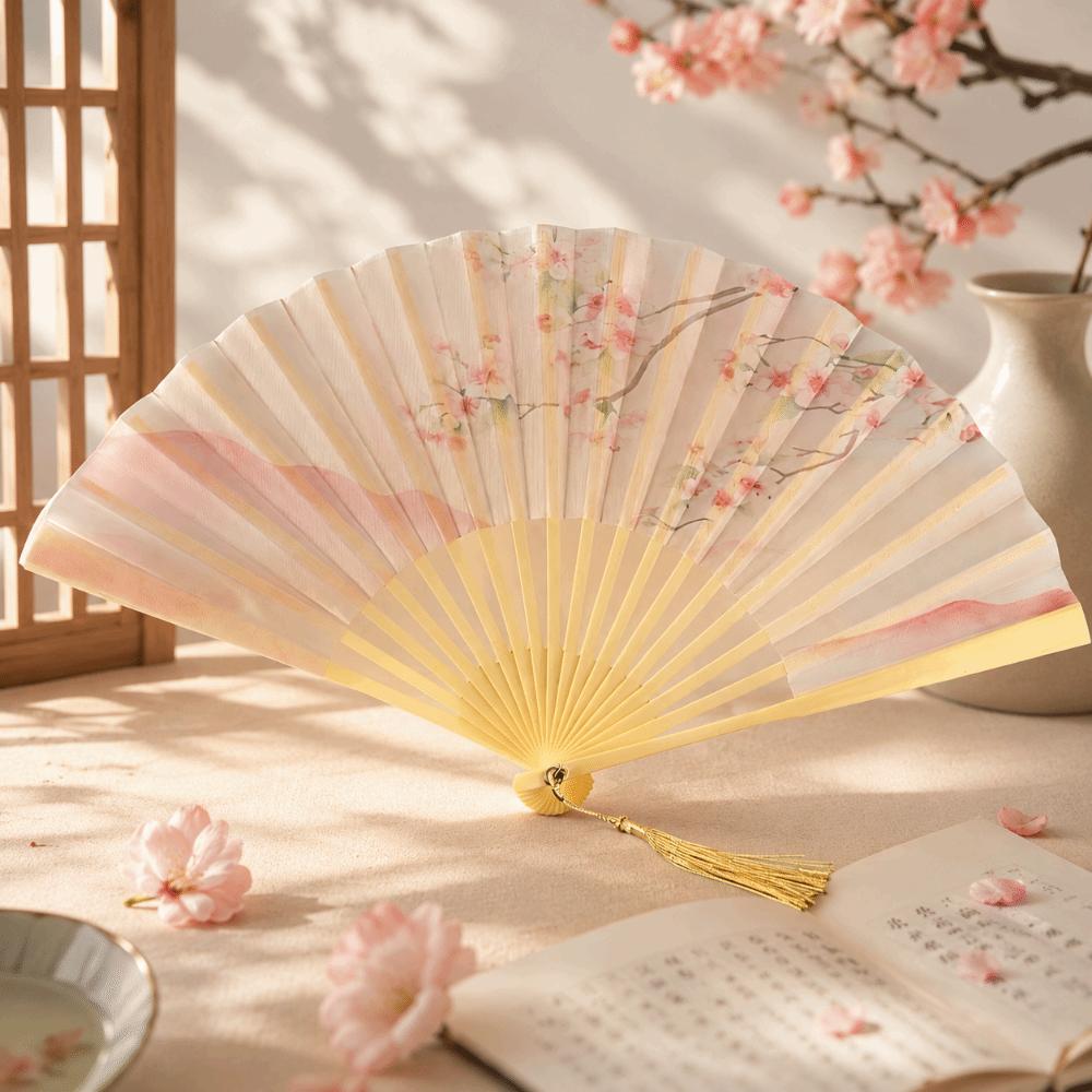 Chinese Style Hand Fan Collapsible Dance Fan Home Ornaments Decorative Fan  Wedding