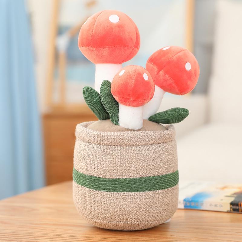Creative Plush Tulip Succulent Ornaments – Fun Simulated Potted Decor for Home, Study, or Living Room