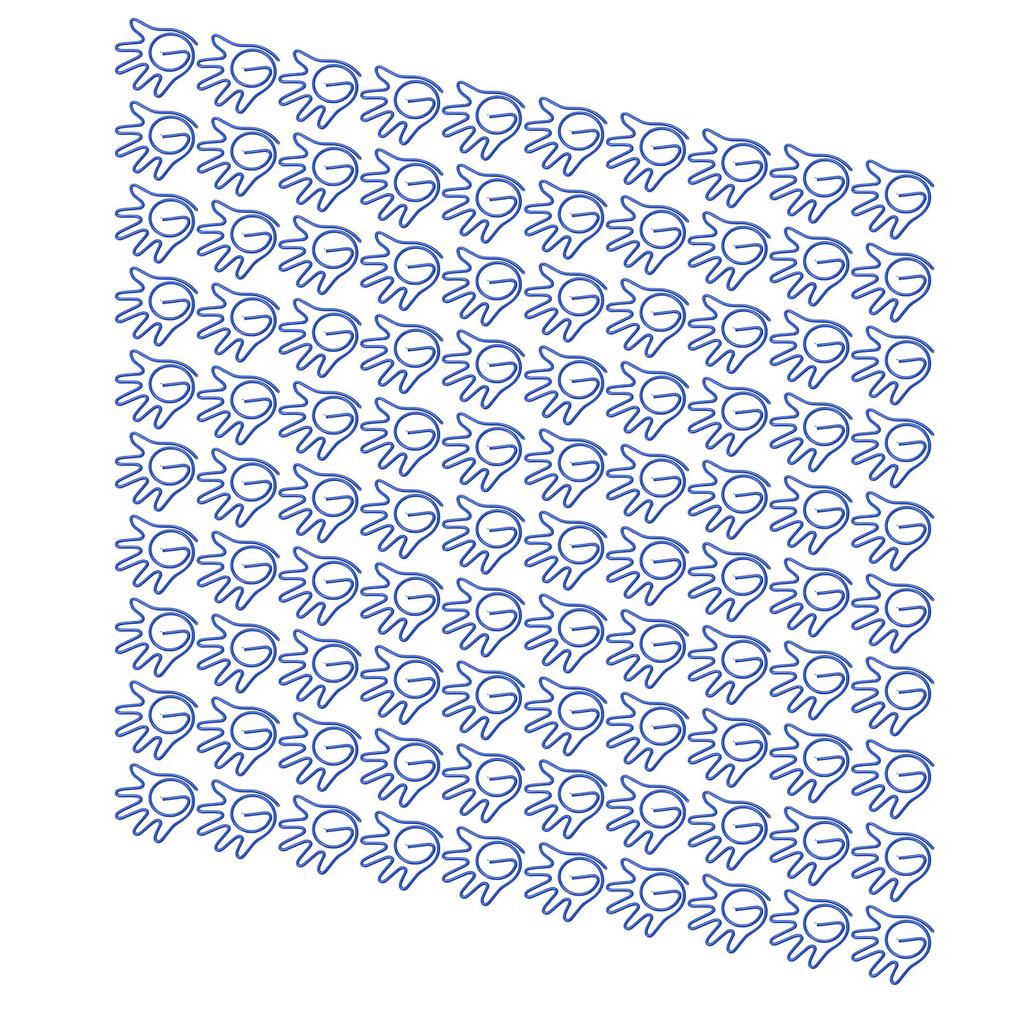 100pcs Paper Clips Innovative Cute Small Palm Shape Reusable Metal Paperclips for School Home