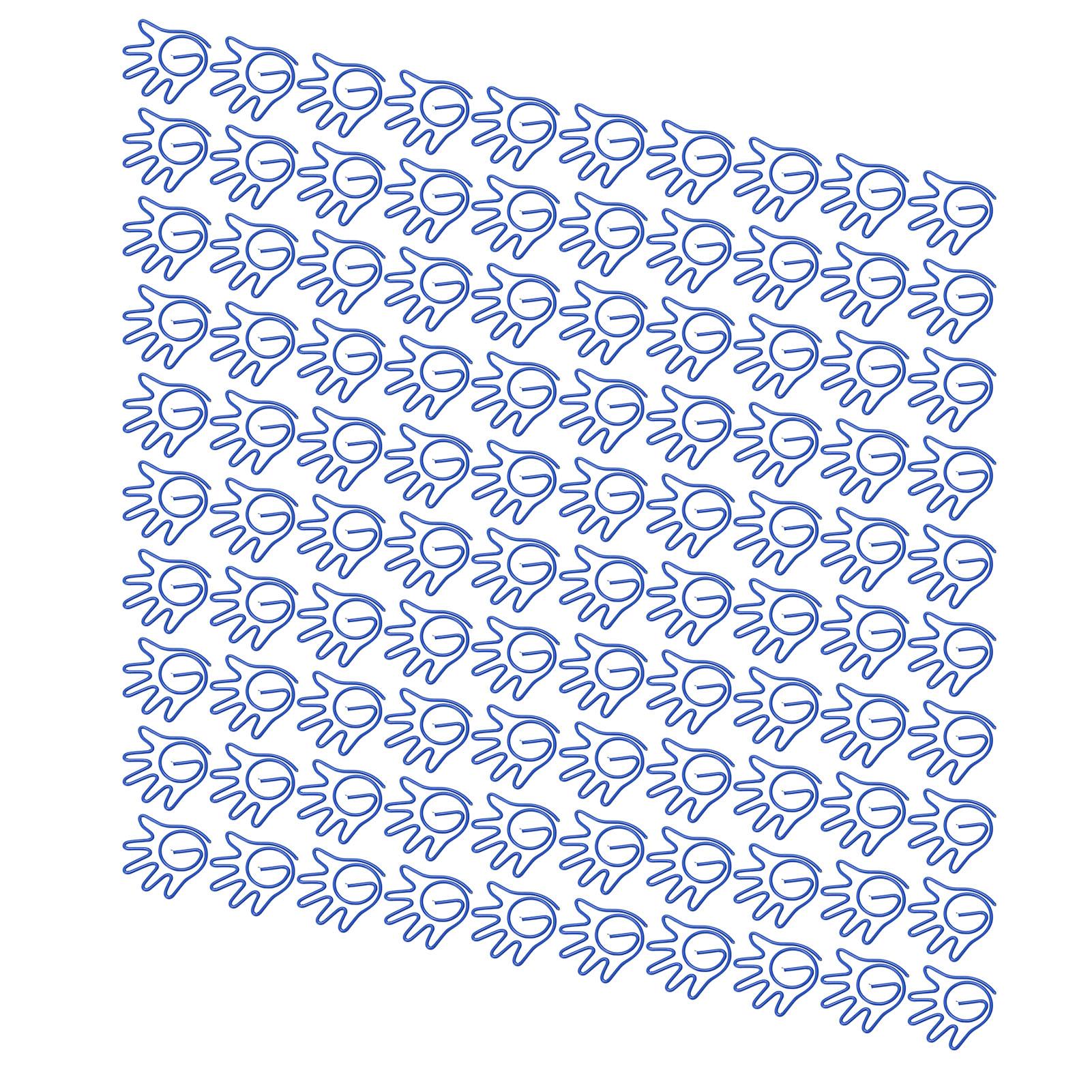 

100pcs Paper Clips Innovative Cute Small Palm Shape Reusable Metal Paperclips for School Home