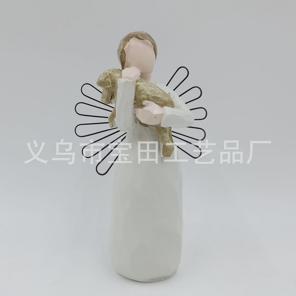Gifts for dog lovers, angel dog hug sculpture ornament home decoration tabletop ornament garden decoration
