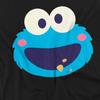 Sesame Street Unisex Adult Cookie Monster Kawaii Face Long-Sleeved T-Shirt