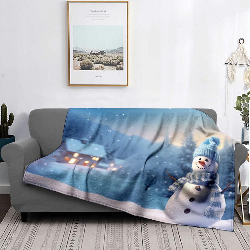 Home Decoration Plush Throw Sofa Blanket Bedspread Bed Fluffy Soft Blankets Decor Plaid Modern Halloween Merry Christmas Winter