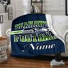 Seahawks Football Logo Four Seasons Blanket Customized With Your Name Lightweight And Warm Perfect Gift For Home Office Camping Sofa Travel Beach