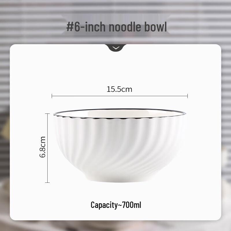 Nordic Ceramic Underglaze Soup Bowl