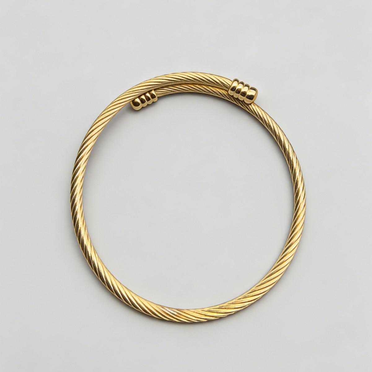 

Minimalist Single Loop Gold Plated Stainless Steel Bracelet Fashion Jewelry for Women
