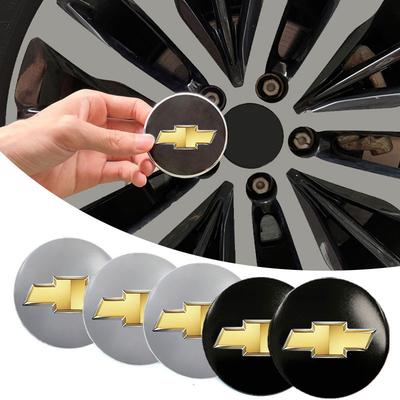 Autocollants Cache-Moyeux de Roue en Métal Emblèmes pour Cruze Spark Captiva Suburban Silverado Camaro Corvette