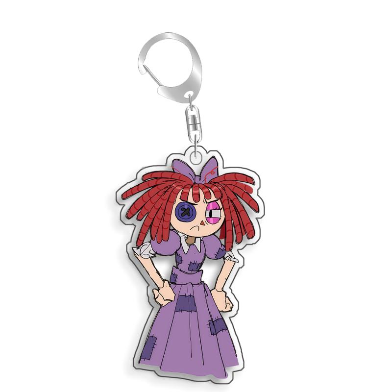 For The Amazing Digital Circus Pomni Jax Ragatha Kinger Caine Acrylic selfmade cute Cartoon Anime Keychain Pendant Toy gift 5cm