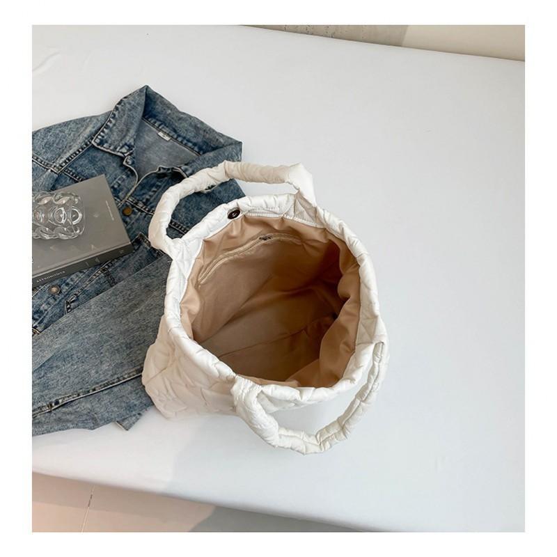 Korean Style Sweet Quilted Love Down Cotton Bag Girls All-matching Tote Light Casual Shoulder