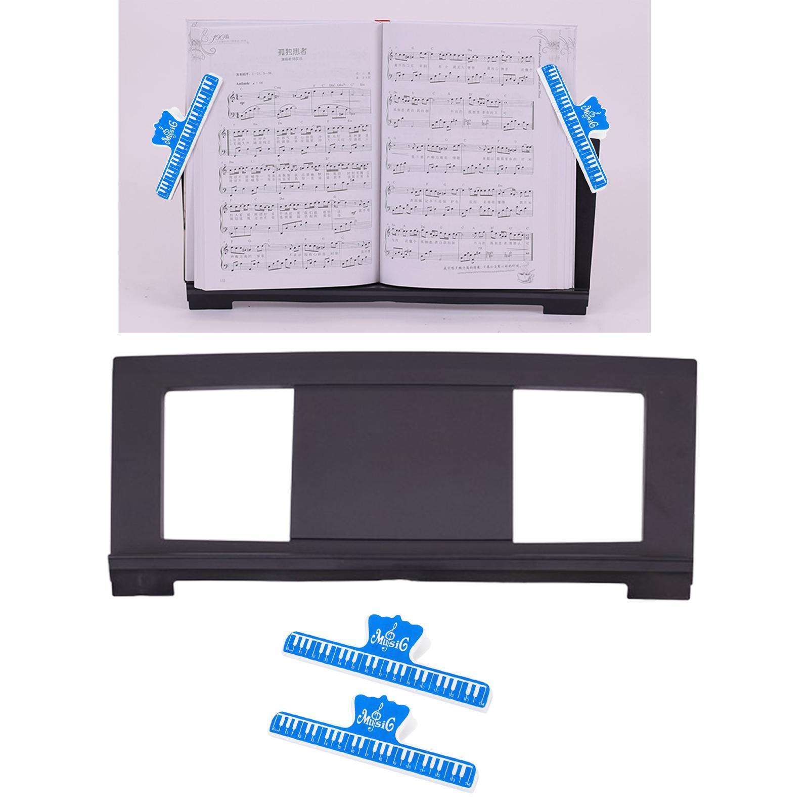 Electronic Keyboard Music Stand with 2 Music Book Clips Reading Book Stand Keyboard Music Score Stand for Professional Beginner