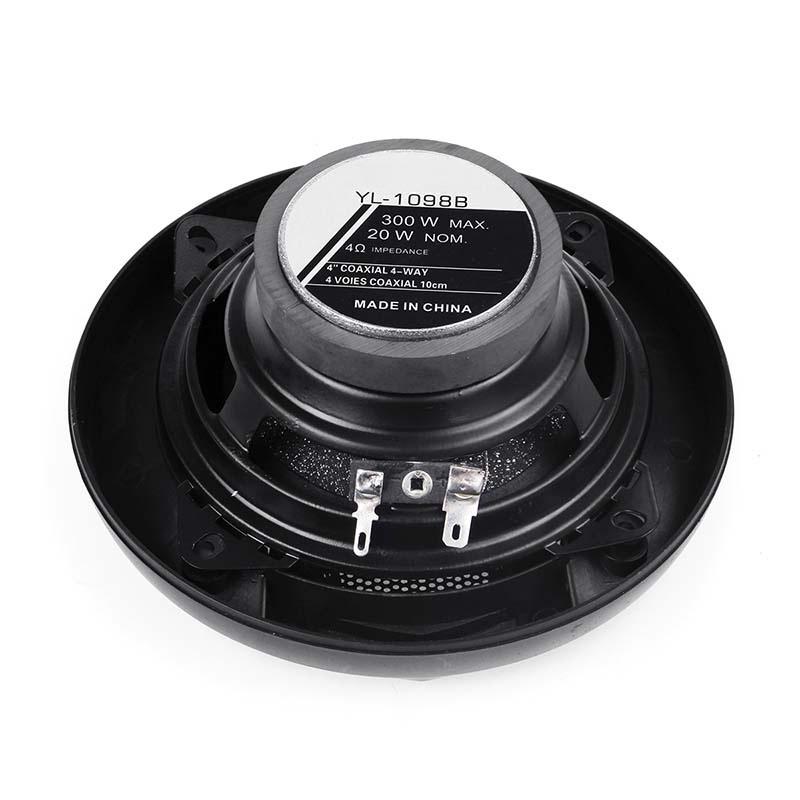 300W 4 Way 4 Inches Car Coaxial Hifi Speaker Vehicle Door Auto Bass Audio Music Stereo Power Audio Auto Sound Car Tweeter