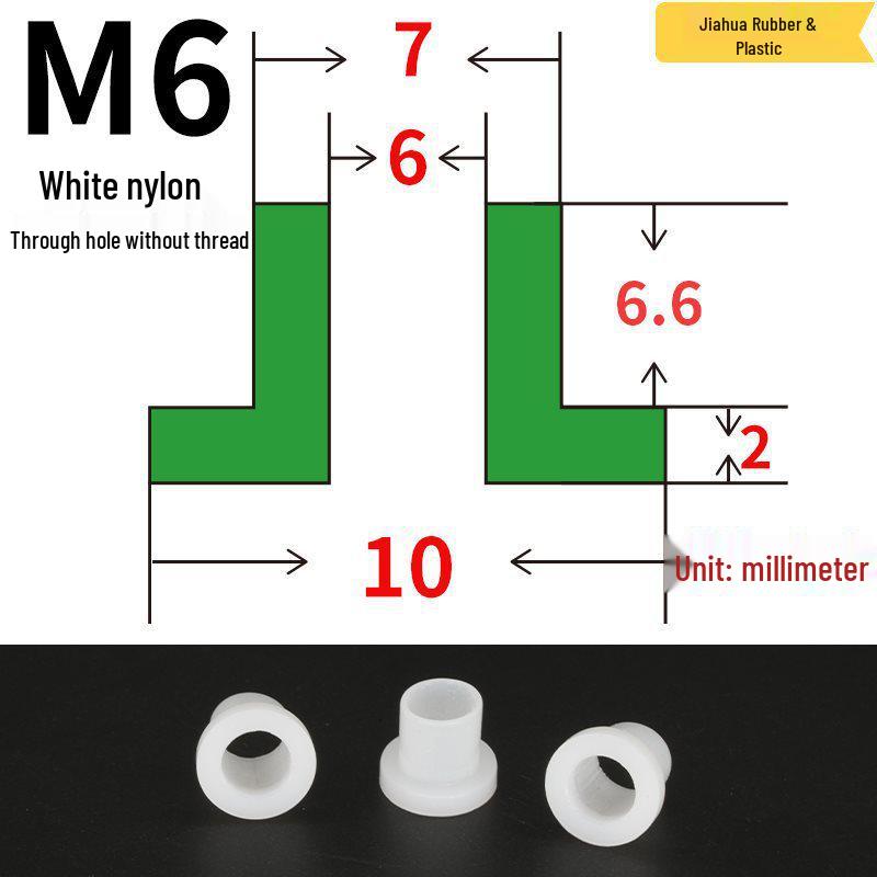 T-förmige Nylon-Dichtungsscheibe M3-M35 Gewinde Isolierabstandshalter