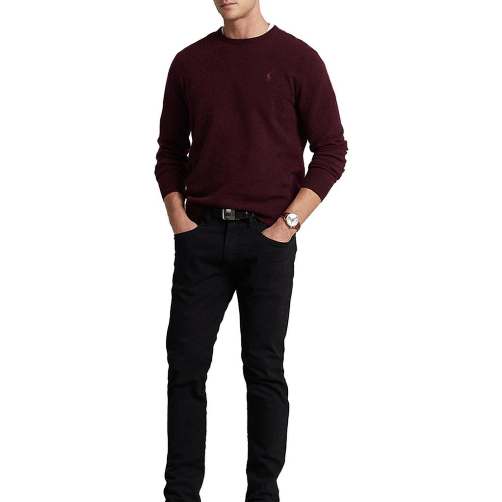 Polo Ralph Lauren FW23 Solid Logo Embroidered Crew Neck Long Sleeve Sweater Men Sweater MNPOSWE16821262-601