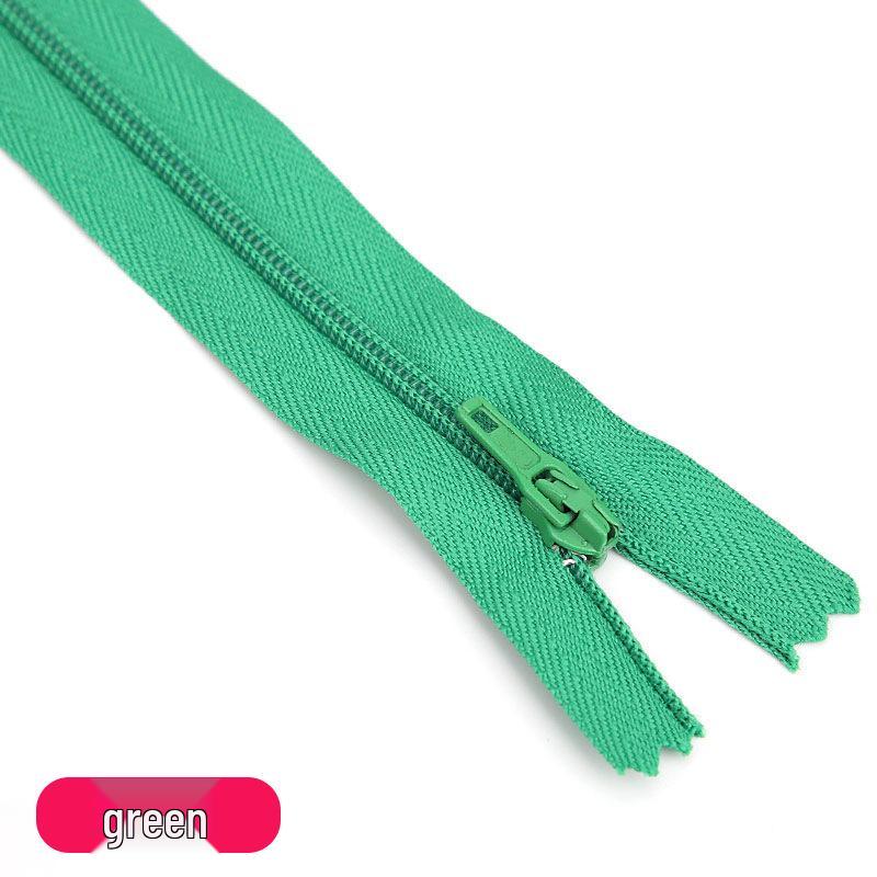 Třísilný krátký 20CM nylonový zip na společenské kalhoty - barevný uzavřený poklopec látkový doplněk