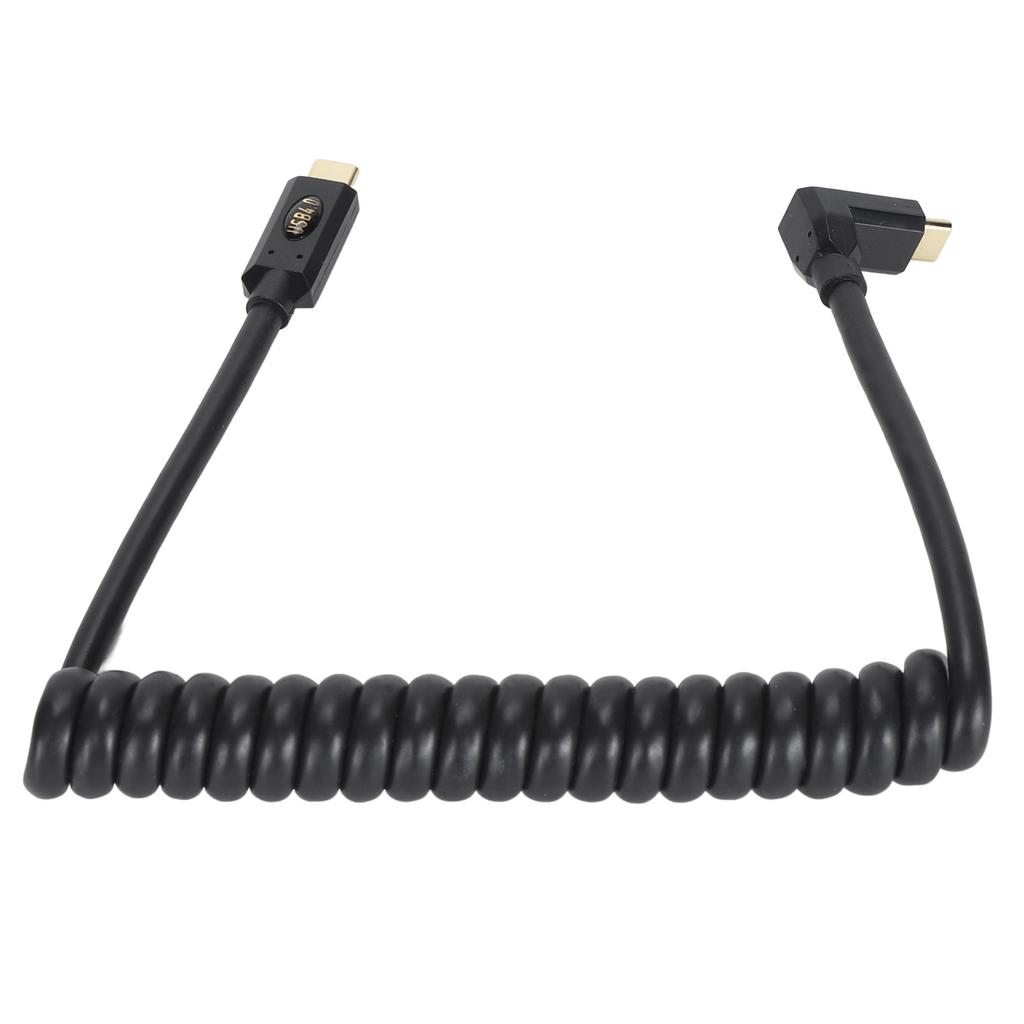 Zatahovací spirálový kabel USB typu C na C 3,3 stopy 40 Gb/s Podporuje 8K UHD Rychlé nabíjení USB 4.0 Data