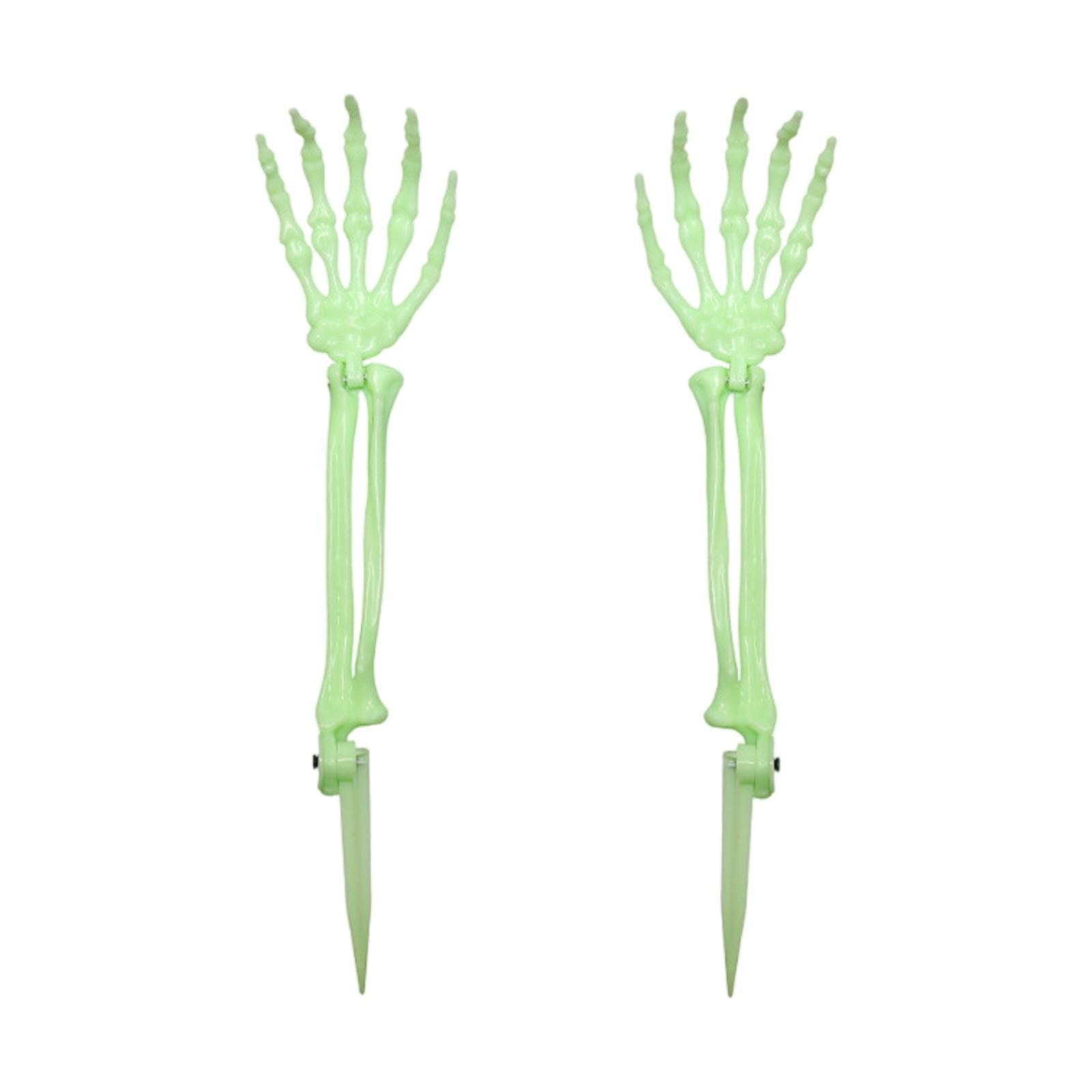 

Хэллоуин Украшение для земли, Имитация костей рук, Наземный скелет Фестиваль Украшение двора Кости рук Реквизит для костюма One Size