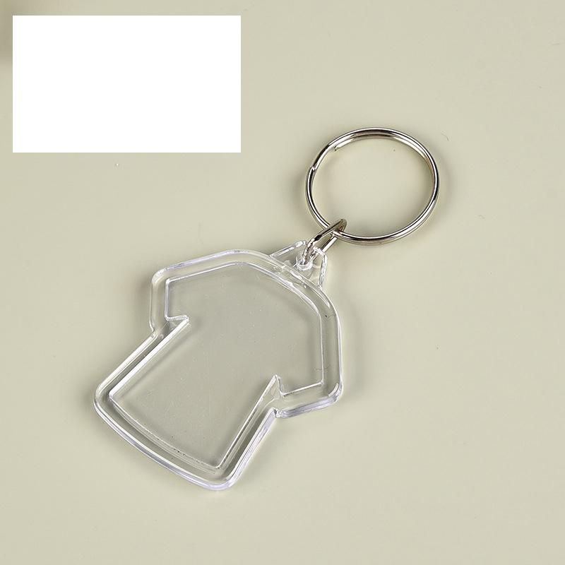 5/50Pcs Transparent Photo Frame Keychain Tassels Snap-In Custom Insert Photo Acrylic Blank Keyring Clear Blank Picture Pendant
