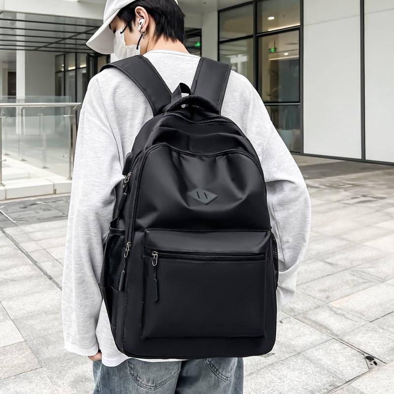 Schoolbag New Casual Lightweight Fashion School Bag Large Capacity Men's and Women's Computer School Bag Junior High School Student Travel Backpack
