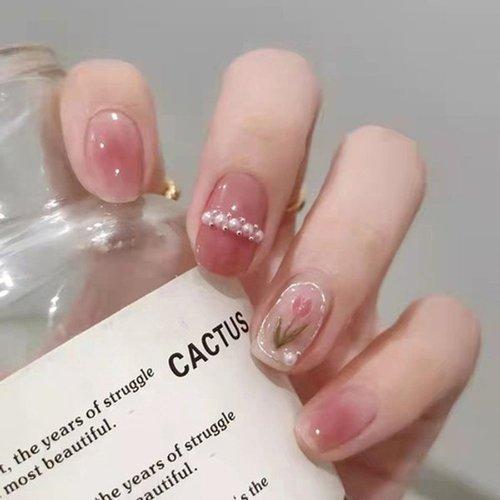 

Watercolor Tulip Glue Nail Tips [24tips]