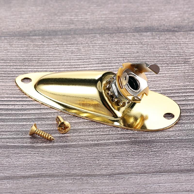 Heavy Duties Guitar Input Output Plate With Rotation Resistant Washer Mounting Screws Set For Stability And Durability