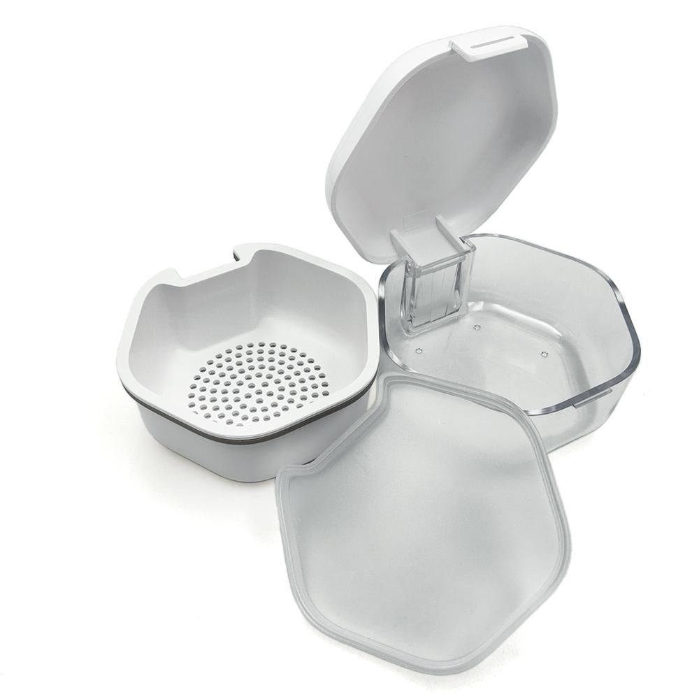 1pc Orthodontic Retainer Braces Storage Box Invisible Braces Storage Box Portable Dentures Cleaning Box Braces Storage Container