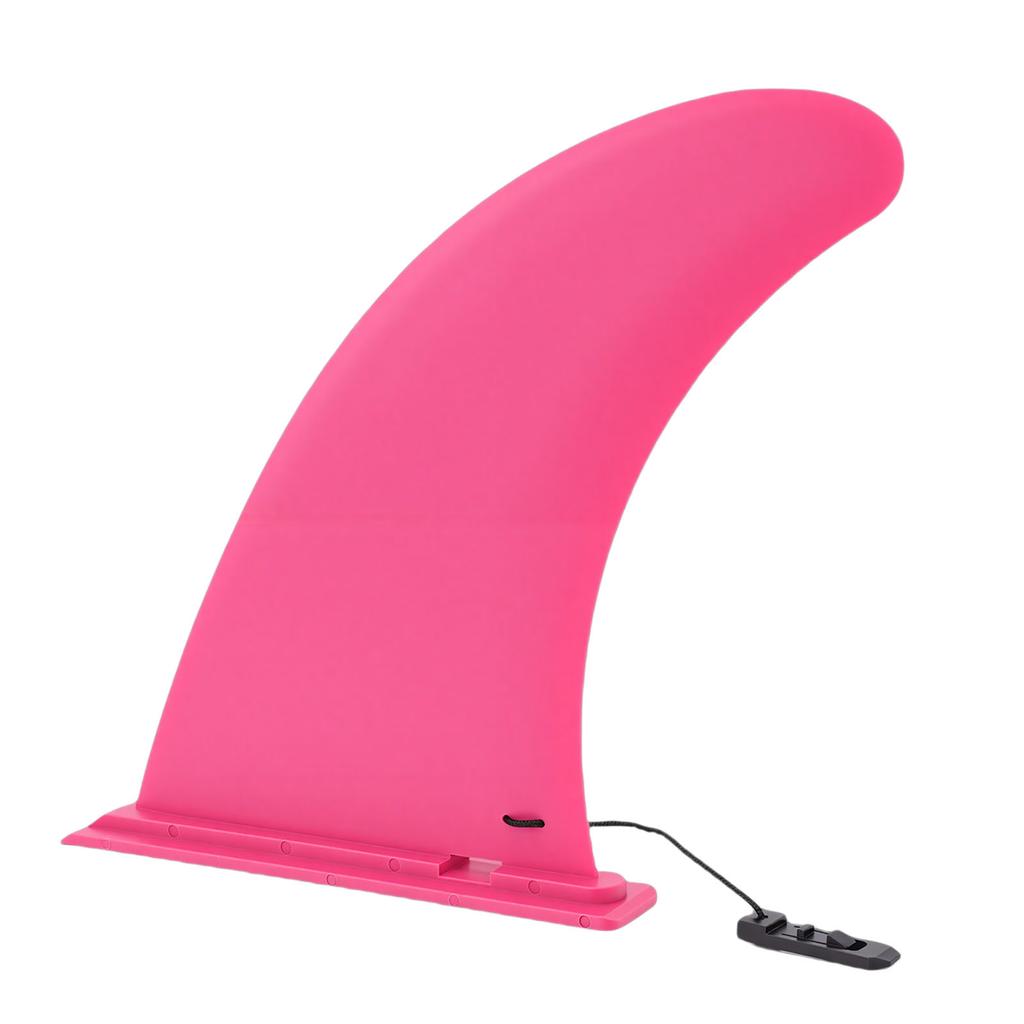 Pinna Tavola da Surf 9 Pollici Staccabile Facile da Infilare in Nylon Pinna Sostitutiva per Tavola da Stand Up Paddle Longboard Rosata