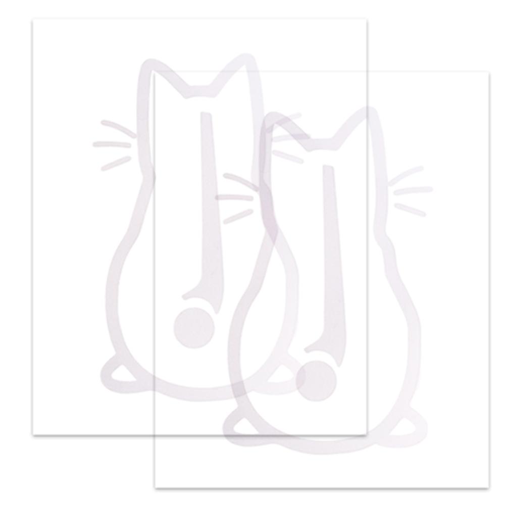 Car Windshield Wiper Sticker Cute Small Cat Back Shadow Pattern Decoration Decal Car Truck Body Styling Modification Vinyl Decal
