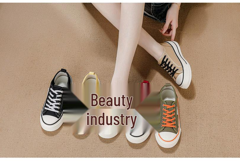 2026 Korean Style Women's Casual Candy Low-Top Canvas Shoes - Solid Color, Lightweight, Trendy, Flat Bottom Running Shoes