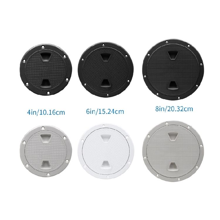Round Hatch Cover 4" 6" 8" Deck Plate Non-Slip Screw Out Deck Inspection Plate