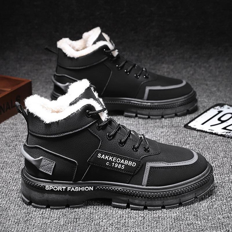 

Модные мужские ботинки Мужская зимняя обувь Модные зимние ботинки Обувь Большой размер Зимние кроссовки Ботильоны Мужская обувь Зимние ботинки Черный Синий Обувь 44 чёрный