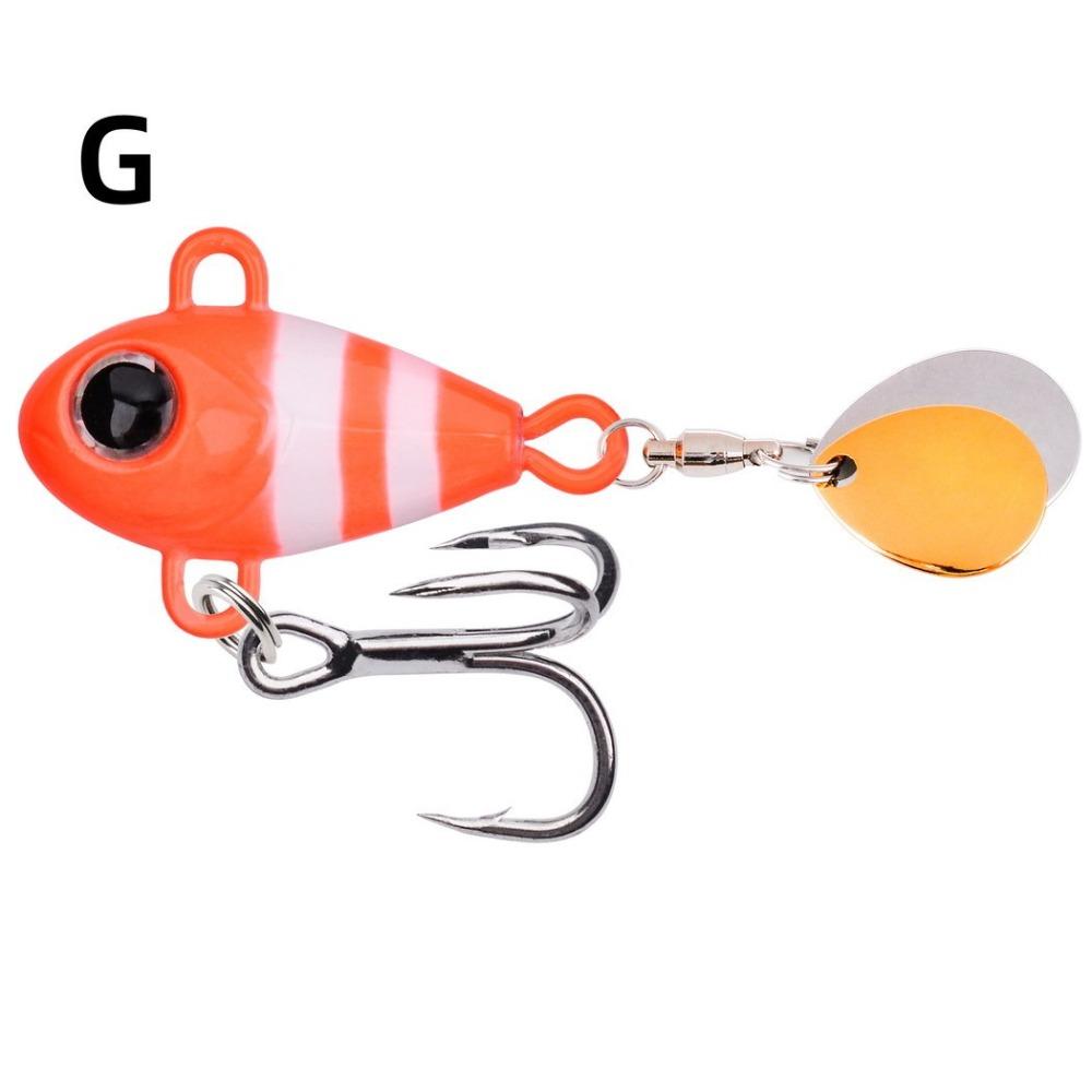 2pcs 5.5cm 10g VIB Lure Spoon Wobbles Vibration Spoon Fishing Lure Metal Fishing Bait  Ice Fishing