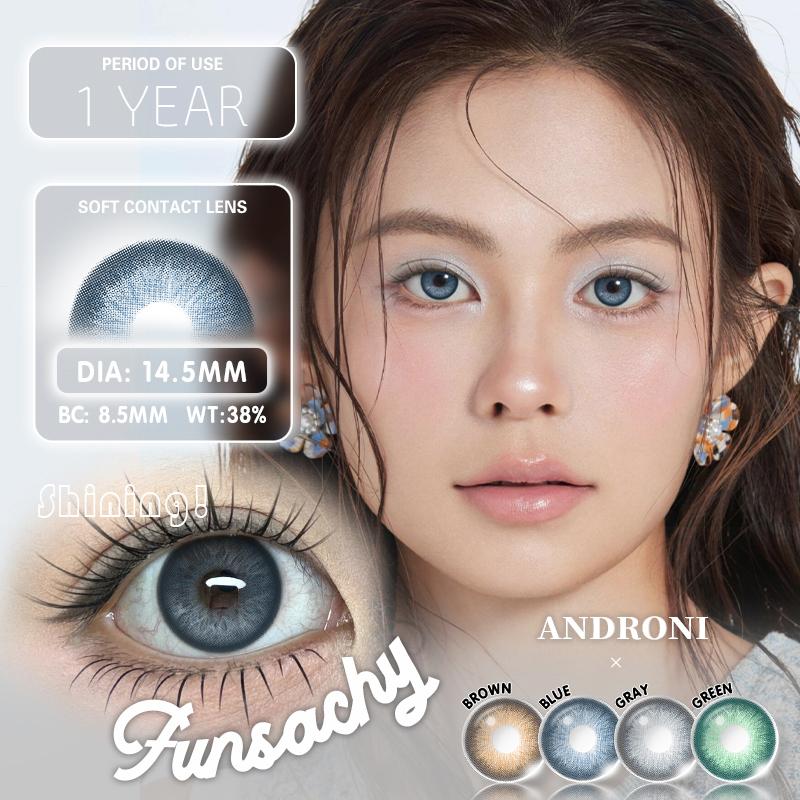 FUNSACHY Colored Lenses 1pair Brown Natural Eye Makeup Contacts Gray Pupils Blue Green Lens Yearly Fashion Cosmetics SoftLens