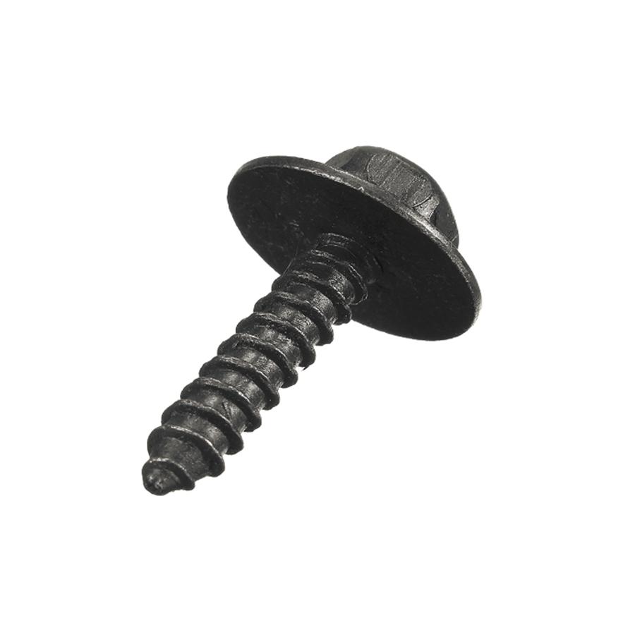 100Pcs Screws Metal Car Body Fender Bumper Retainer Clips Black Phosphate Finish