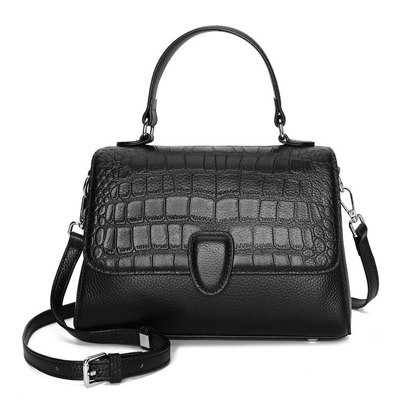 Women's Bag New Fashionable Light Luxury One-shoulder Crossbody Autumn and Winter Head Layer Cowhide Bag for Women