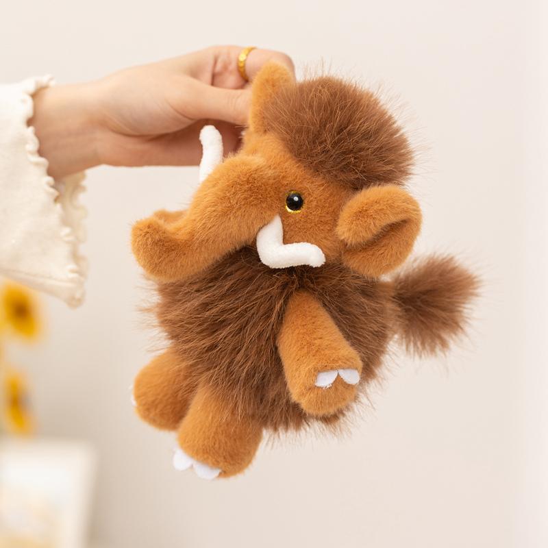Nice Funny Simulation Elephant Strawberry Cat Mammoth Stuffed Animal Pp Cotton Realistic Stuffed Soft Mammoth Birthday Gift