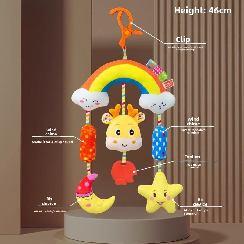Baby Bedroom Baby Mobile With Plush Monkey Wind Chime For Crib Decor