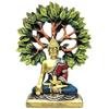 Tree Buddha Statue showpiece Idol Home Decor Items for Living Room and Gifts Decorative Showpiece - 24 cm  (Resin, Multicolor)