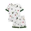 Mori pajamas women's fresh small floral summer new short-sleeved loungewear can be worn outside women's suits