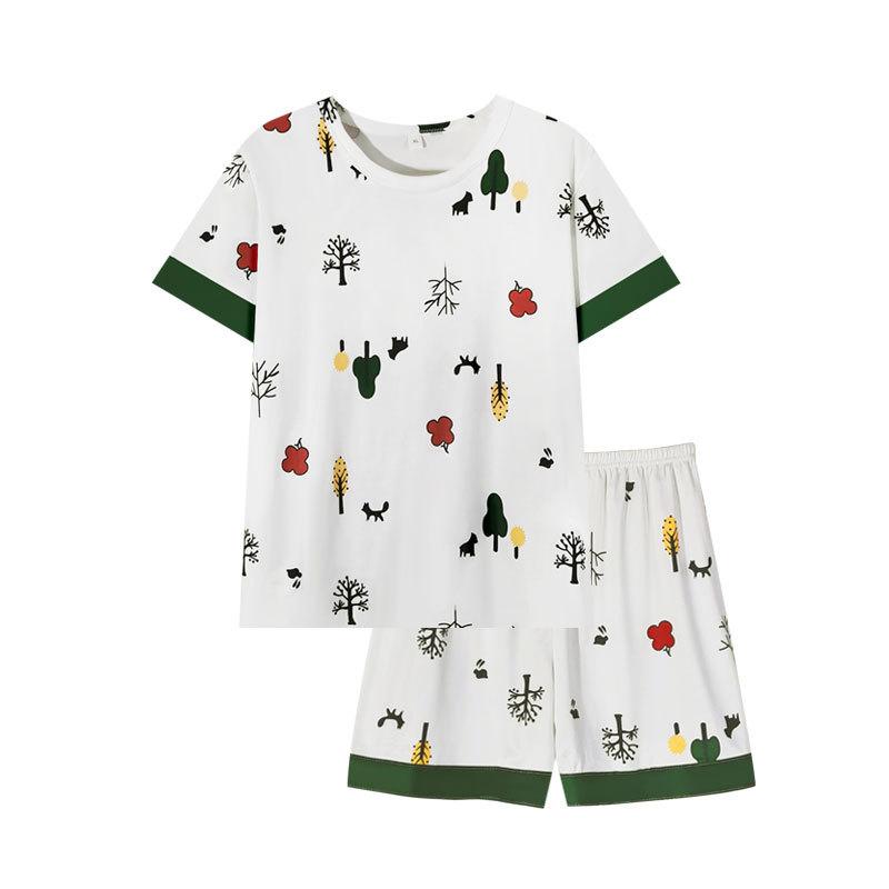 Mori pajamas women's fresh small floral summer new short-sleeved loungewear can be worn outside women's suits