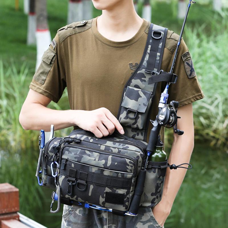 

Многофункциональные сумки для рыболовных снастей на одно плечо, сумка для рыбалки через плечо на талии