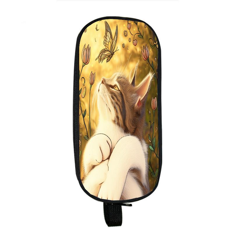 Capybara Cat Dog Pencil Cases Horse Tiger Panda Pencil Bag Wolf Pouch Holder Box for Girls Office Student Stationery Organizer School Supplies