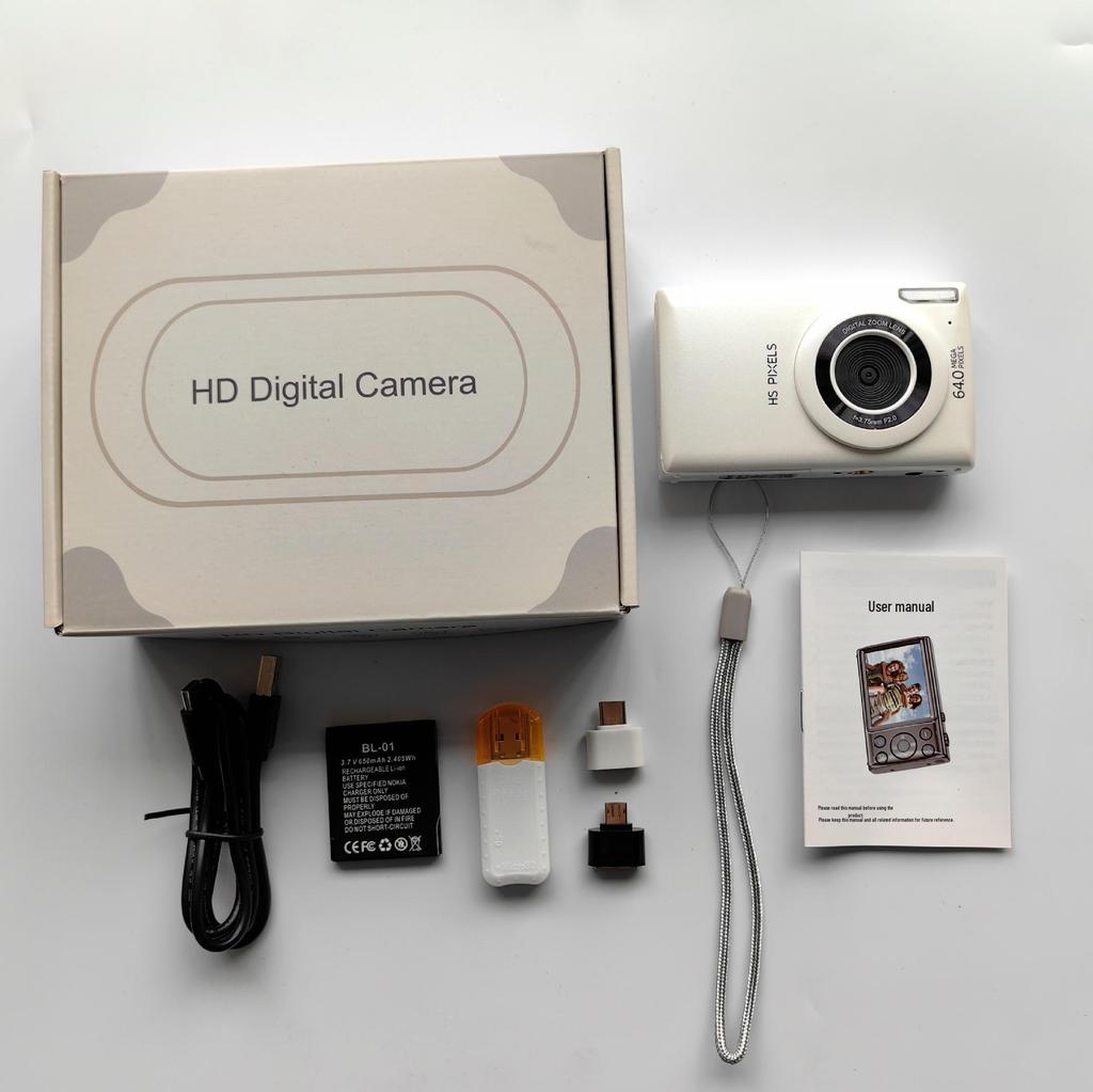 64MP Portable Student Music Vlog Mirrorless Camera for Travel